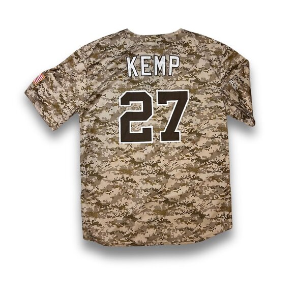 MLB San Diego Padres Matt Kemp #27 Camo Jersey XL Made In China - Picture 3 of 4